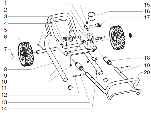 740i Low Rider Cart Assembly Parts (P/N 705-200)